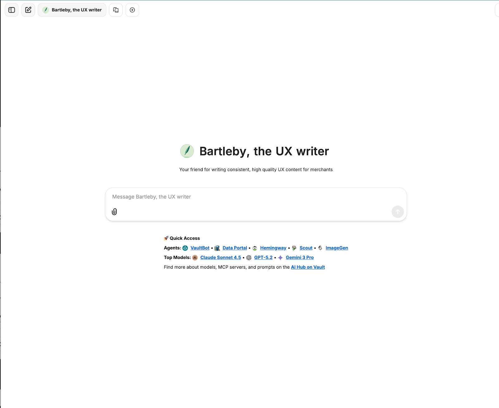 Bartleby agent interface