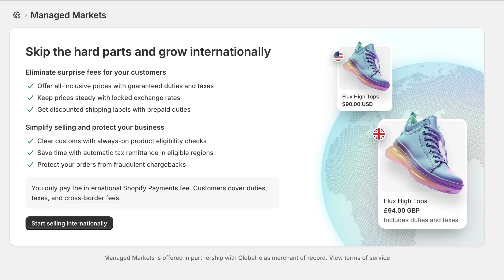 Managed Markets onboarding experience